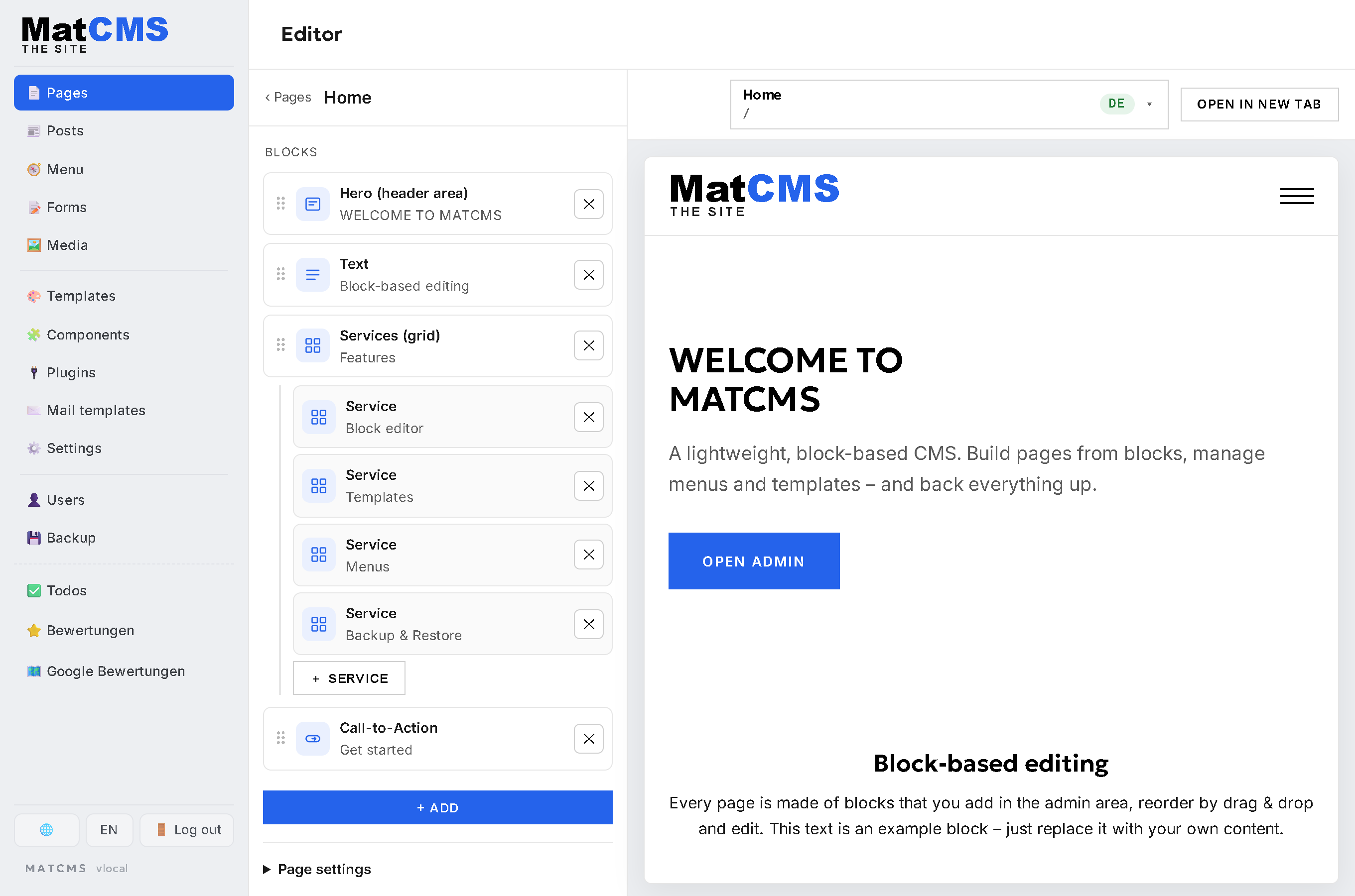 MatCMS